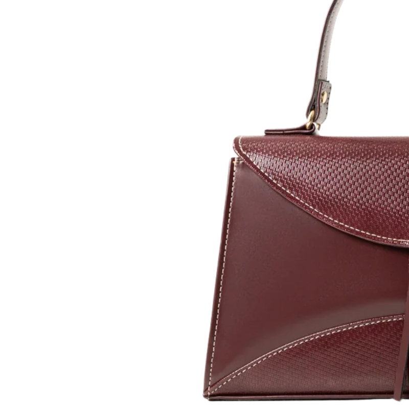 Maroon Faux Leather Handbag for Women