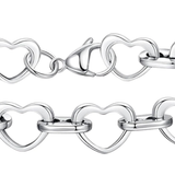 Women’s Stainless Steel Heart Chain Bracelet