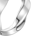 Women’s Stainless Steel Twisted Wave Ring
