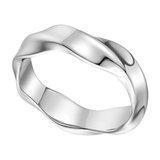 Women’s Stainless Steel Twisted Wave Ring