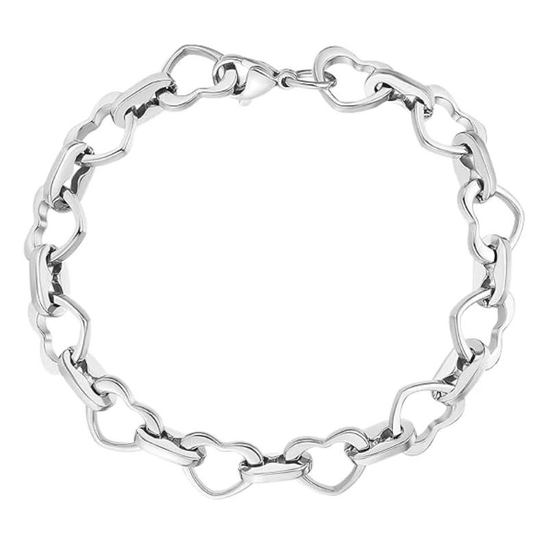 Women’s Stainless Steel Heart Chain Bracelet