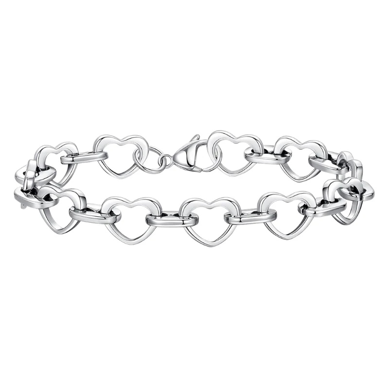 Women’s Stainless Steel Heart Chain Bracelet