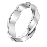 Women’s Stainless Steel Twisted Wave Ring